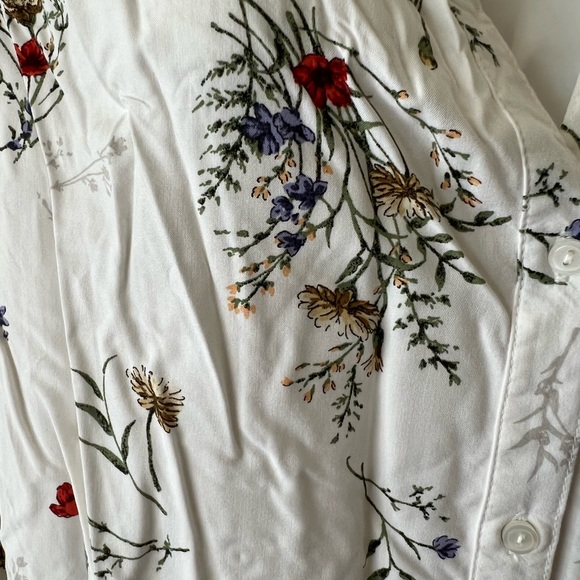 Global Works button down blouse floral womens L - Picture 2 of 5